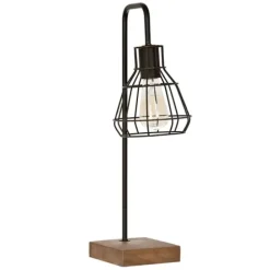 Table Lamps-Kirkland's Home David Metal Shade Edison Task Lamp Brown