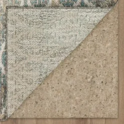 Outdoor Rugs-Kirkland's Home Davon Blue Geometric Striped Outdoor Rug, 5X8 Blue/Gray