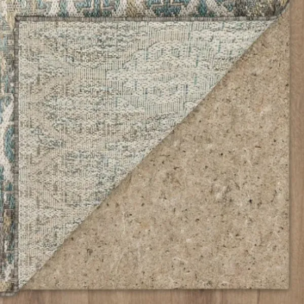 Outdoor Rugs-Kirkland's Home Davon Blue Geometric Striped Outdoor Rug, 5X8 Blue/Gray
