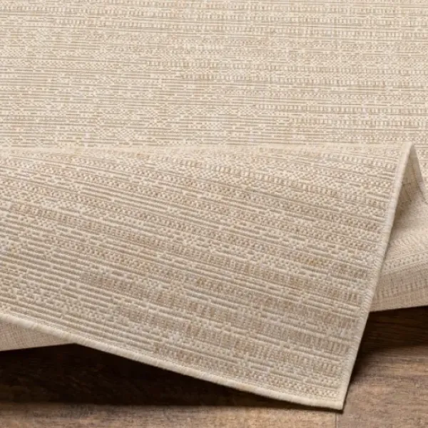 Outdoor Rugs-Kirkland's Home Davon Geometric Striped Outdoor Rug, 5X8 Tan