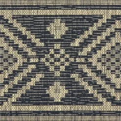 Outdoor Rugs-Kirkland's Home Davon Gray Geometric Striped Outdoor Rug, 8X10 Gray/White