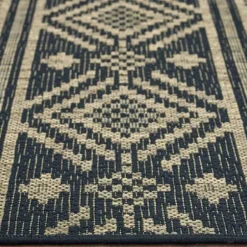 Outdoor Rugs-Kirkland's Home Davon Gray Geometric Striped Outdoor Rug, 8X10 Gray/White