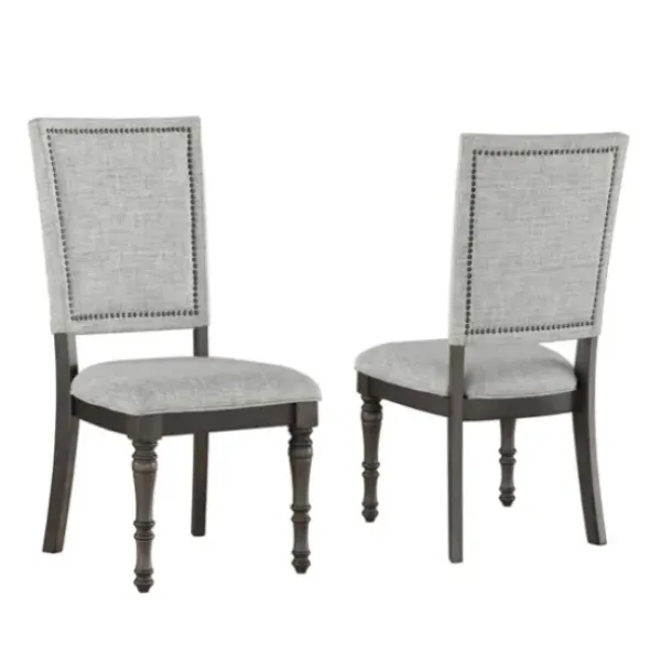 Dining Chairs-Kirkland's Home Dawson Upholstered Dining Chairs, Set Of 2 Gray