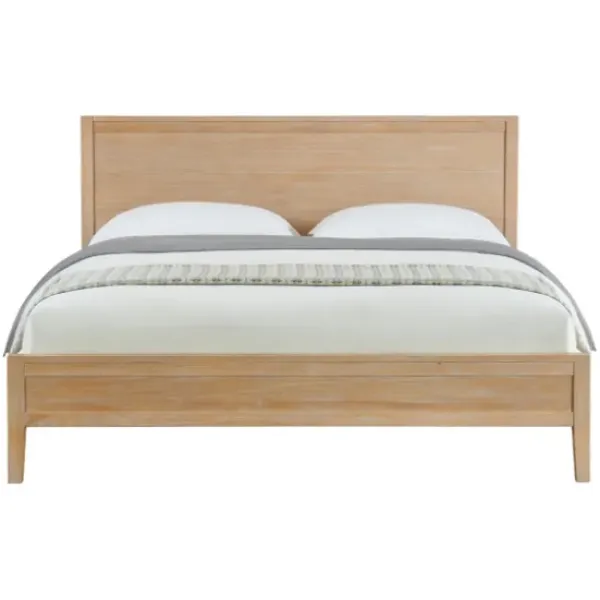 Beds & Headboards-Kirkland's Home Dean Double Driftwood Pine 5-Pc. King Bedroom Set Tan