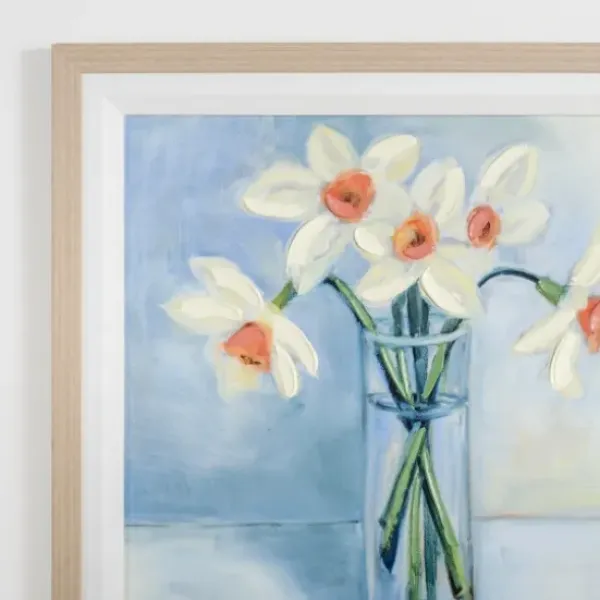 Framed Art-Kirkland's Home December Narcissus Framed Art Print Blue/White