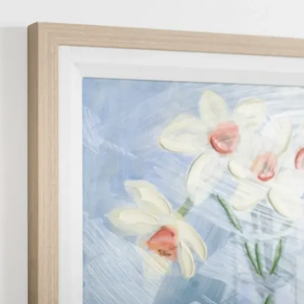 Framed Art-Kirkland's Home December Narcissus Framed Art Print Blue/White
