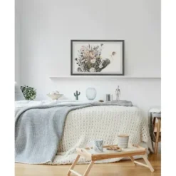 Framed Art-Kirkland's Home Deckled Flowering Bundle Framed Art Print White/Pink/Black