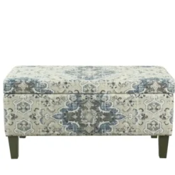 Benches & Ottomans-Kirkland's Home Decorative Antique Storage Bench Blue