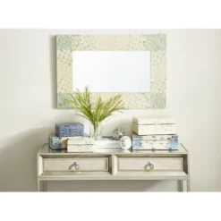Baskets & Boxes-Kirkland's Home Decorative Mussel Shell Wood Boxes, Set Of 2 Ivory/Gray