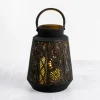 Lanterns-Kirkland's Home Decorative Pierced Metal Lantern, 12 In. Black