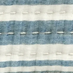Quilts-Kirkland's Home Deep Blue Pick Stitch Stripe King Quilt Blue/White