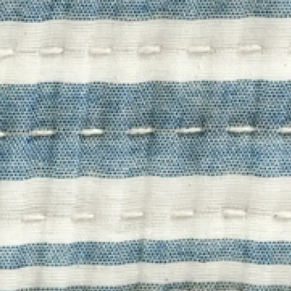 Blankets & Throws-Kirkland's Home Deep Blue Pick Stitch Stripe Decorative Throw Blue/White