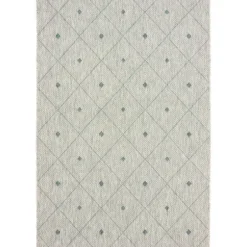 Outdoor Rugs-Kirkland's Home Deep Navy Trellis Outdoor Area Rug, 4X6 Blue/Gray