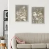Framed Art-Kirkland's Home Delicate Bunch 2-Pc. Framed Canvas Art Set White/Tan/Gray