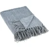 Blankets & Throws-Kirkland's Home Demin Chenille Fringe Throw Blue