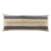 Pillows-Kirkland's Home Denim Blue Braided Stripe Lumbar Pillow Blue/Tan/White