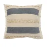 Pillows-Kirkland's Home Denim Blue Braided Stripe Throw Pillow, 24 In. Blue/Tan/Ivory
