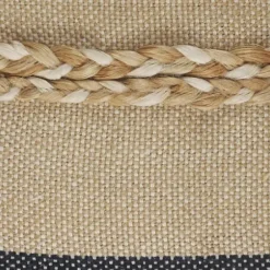 Pillows-Kirkland's Home Denim Blue Braided Stripe Throw Pillow, 24 In. Blue/Tan/Ivory