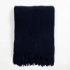 Blankets & Throws-Kirkland's Home Denim Chenille Ribbed Throw Blue