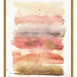 Canvas Art-Kirkland's Home Desert Blooms I Framed Canvas Art Print Pink/Gold