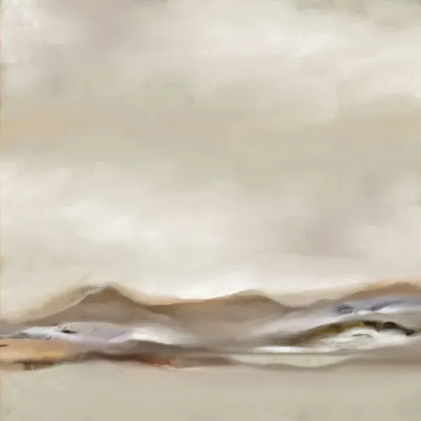 Canvas Art-Kirkland's Home Desert View Framed Canvas Art Print Gray