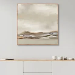 Canvas Art-Kirkland's Home Desert View Framed Canvas Art Print Gray