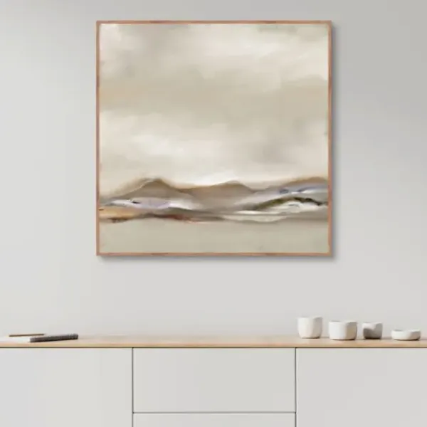 Canvas Art-Kirkland's Home Desert View Framed Canvas Art Print Gray