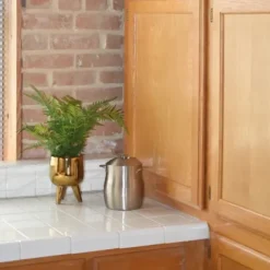 Arrangements & Greenery-Kirkland's Home Desktop Palm Plant In Gold Planter Green/Gold