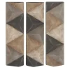 Wall Plaques-Kirkland's Home Devin Dimensional Wood Plaques, Set Of 3 Brown/Gray/White