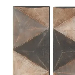 Wall Plaques-Kirkland's Home Devin Dimensional Wood Plaques, Set Of 3 Brown/Gray/White
