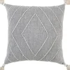 Pillows-Kirkland's Home Diamond Kantha Stitched Throw Pillow Gray