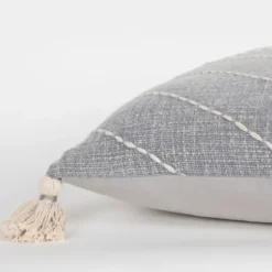Pillows-Kirkland's Home Diamond Kantha Stitched Throw Pillow Gray