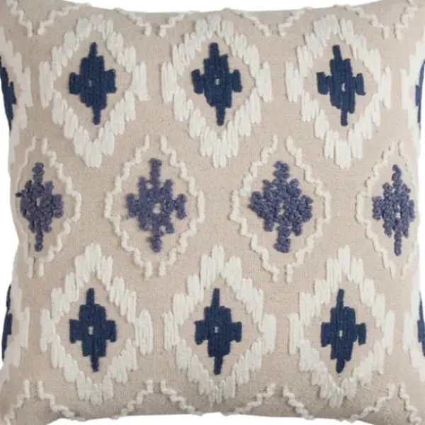 Pillows-Kirkland's Home Diamond Textured Pillow Blue