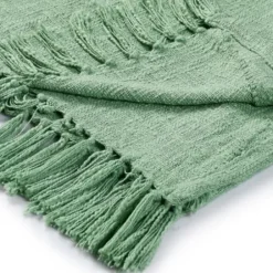 Blankets & Throws-Kirkland's Home Diamond Tufted Cotton Throw Green
