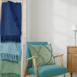 Blankets & Throws-Kirkland's Home Diamond Tufted Cotton Throw Green