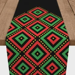 Wall Plaques-Kirkland's Home Diamonds Kwanzaa Decorative Table Runner, 72 In.