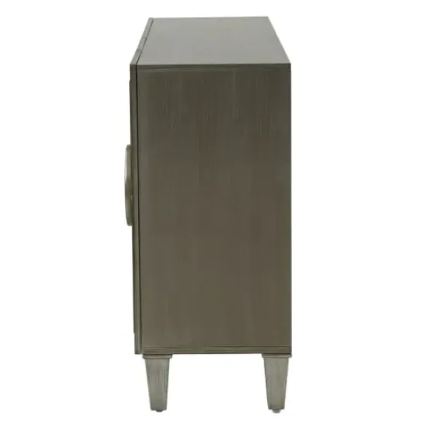 Cabinets & Sideboards-Kirkland's Home Dietrich Wood 4-Door Sideboard Gray