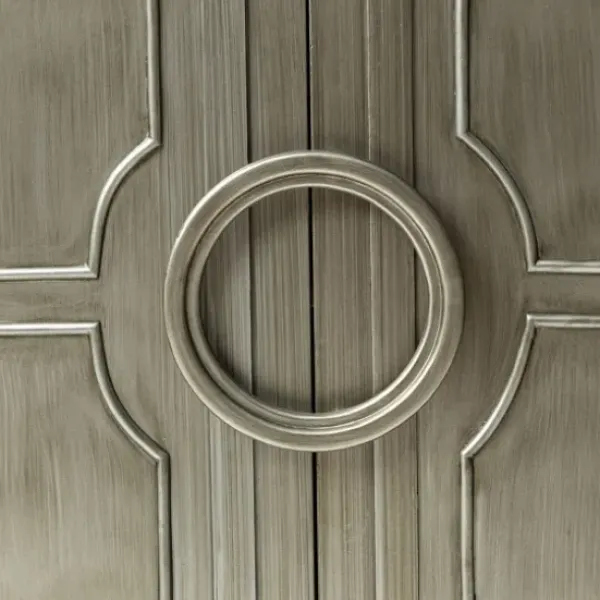 Cabinets & Sideboards-Kirkland's Home Dietrich Wood 4-Door Sideboard Gray