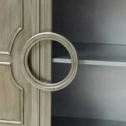 Cabinets & Sideboards-Kirkland's Home Dietrich Wood 4-Door Sideboard Gray