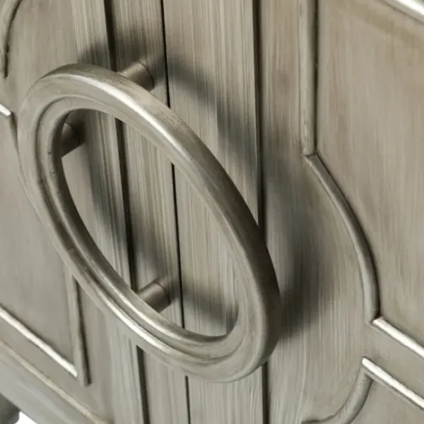 Cabinets & Sideboards-Kirkland's Home Dietrich Wood 4-Door Sideboard Gray