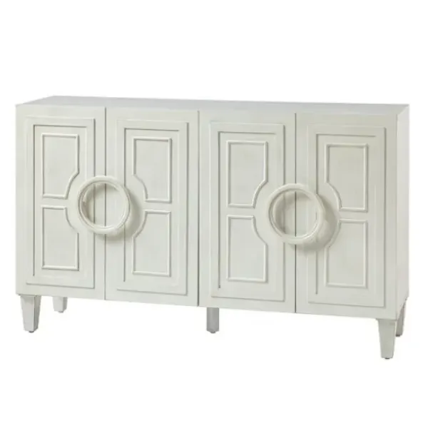 Cabinets & Sideboards-Kirkland's Home Dietrich Wood 4-Door Sideboard White