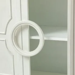 Cabinets & Sideboards-Kirkland's Home Dietrich Wood 4-Door Sideboard White
