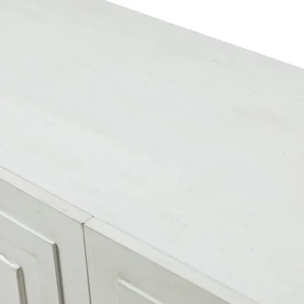 Cabinets & Sideboards-Kirkland's Home Dietrich Wood 4-Door Sideboard White