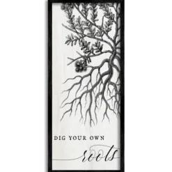 Wall Quotes & Signs-Kirkland's Home Dig Your Own Roots Wall Plaque Black/White