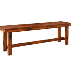 Dining Chairs-Kirkland's Home Dirty Oak Huntsman Wood Dining Bench Brown