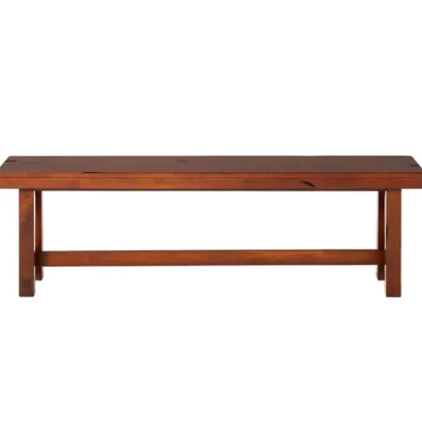 Dining Chairs-Kirkland's Home Dirty Oak Huntsman Wood Dining Bench Brown