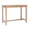 Dining Tables-Kirkland's Home Distressed Acacia Brown Wood Bar Table Tan