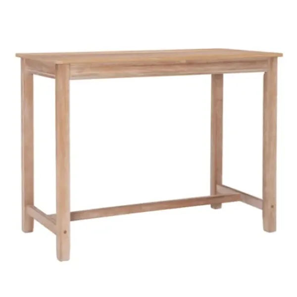 Dining Tables-Kirkland's Home Distressed Acacia Brown Wood Bar Table Tan