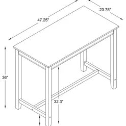 Dining Tables-Kirkland's Home Distressed Acacia Brown Wood Bar Table Tan