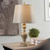 Table Lamps-Kirkland's Home Distressed And Cream Table Lamp Gray